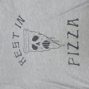 Rest In Pizza Graphic Long Sleeved Tee